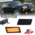 2X Smoke Lens Amber LED Front Side Marker Lights for Chrysler 300 (2005–2010)