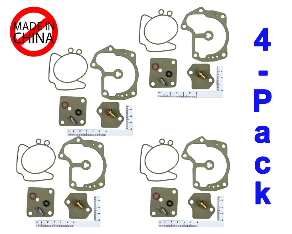 4X Carburetor Rebuild Kit for Johnson Evinrude V4 (120 130 135 140 250 HP)