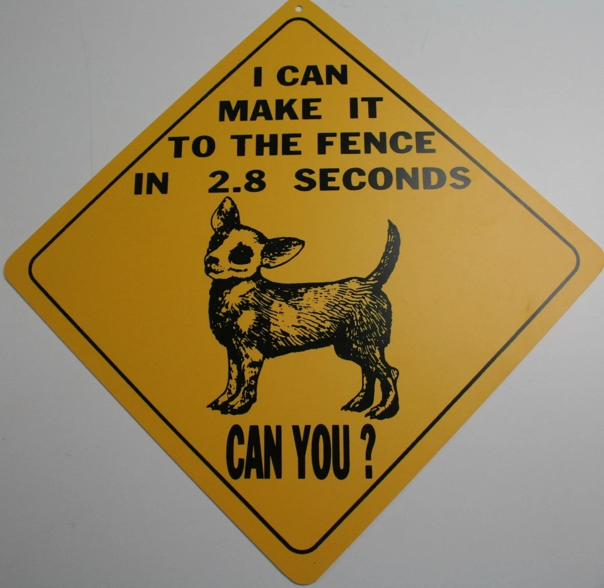 Caution Sign for Fence - Chihuahua Warning (2.8 Seconds)
