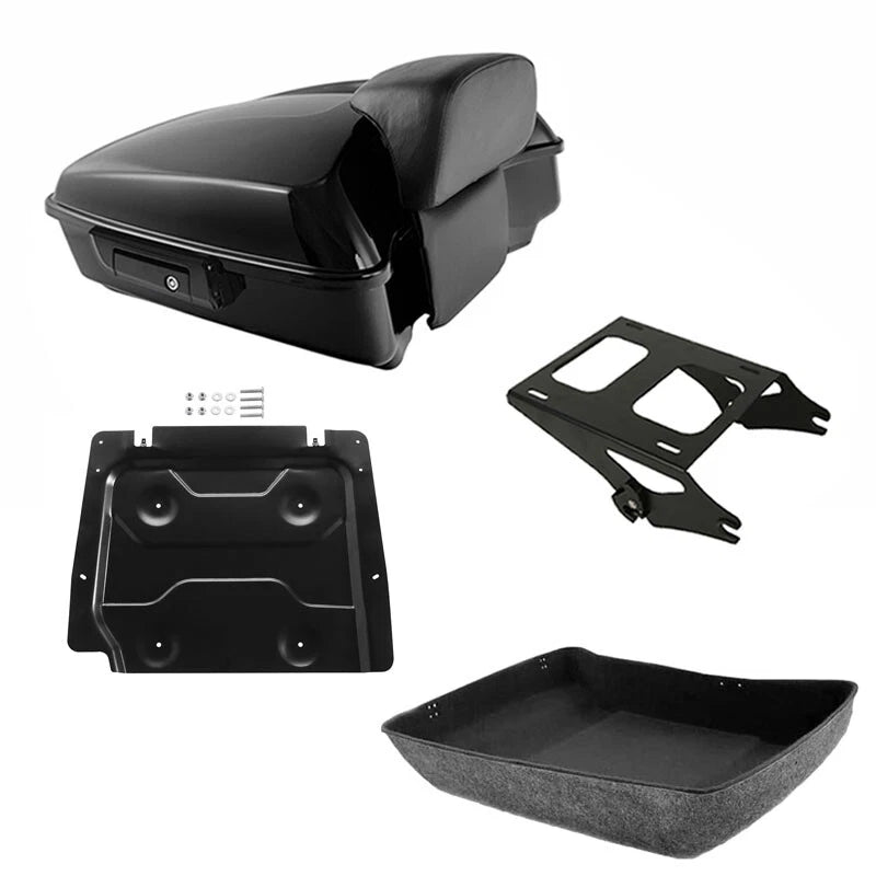 Chopped Trunk Luggage Backrest Mount Rack for Harley Touring FLHT (2014–2026)