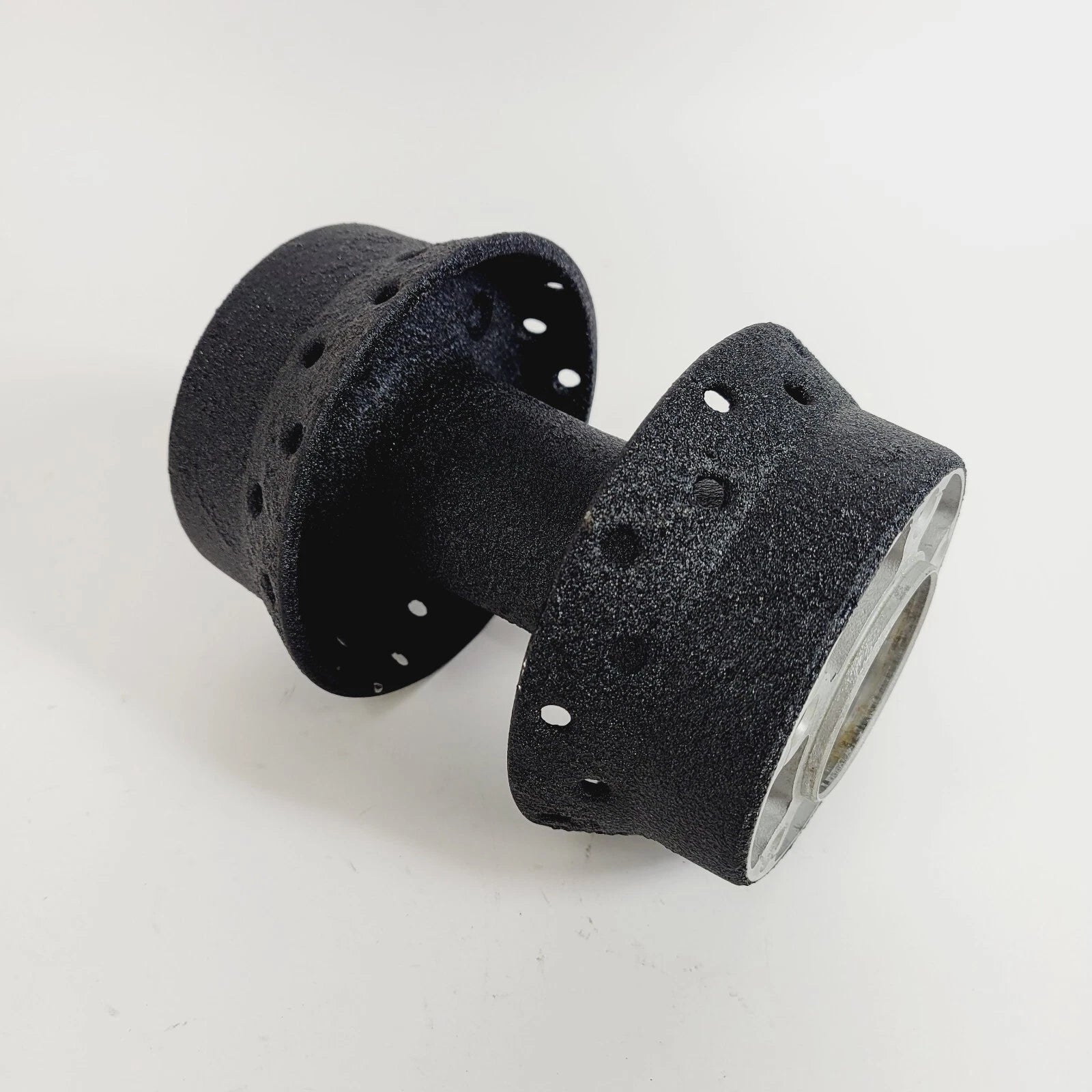 Front 40 Spoke Wheel Hub for Harley Davidson - Black Wrinkle Powder Coat