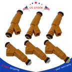 Set of 6 Fuel Injectors for Jeep Wrangler Grand Cherokee 4.0L (1987–1998)