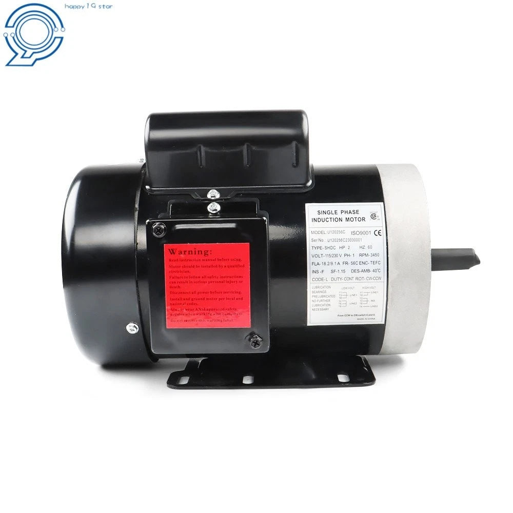 2HP Electric Motor 3450RPM 56C Frame 115/230V for General Purpose (N/A)