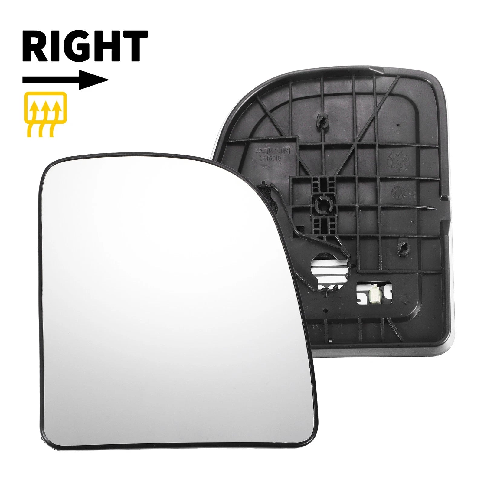 Right Side Heated White Mirror Glass for Ford E150 E250 E350 E450 