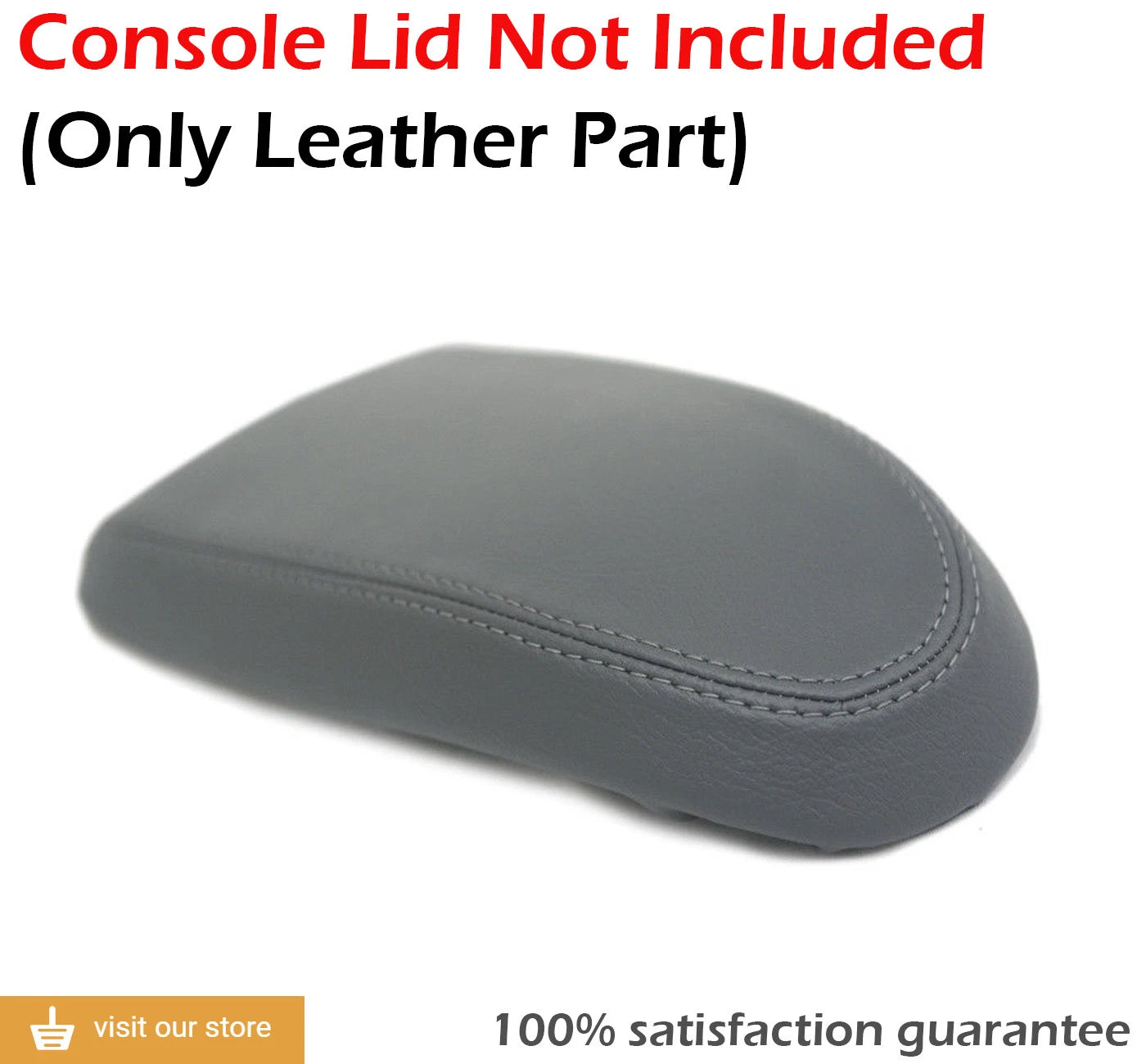 Center Console Armrest Cover for Ford Focus (2000–2007) Gray Leather