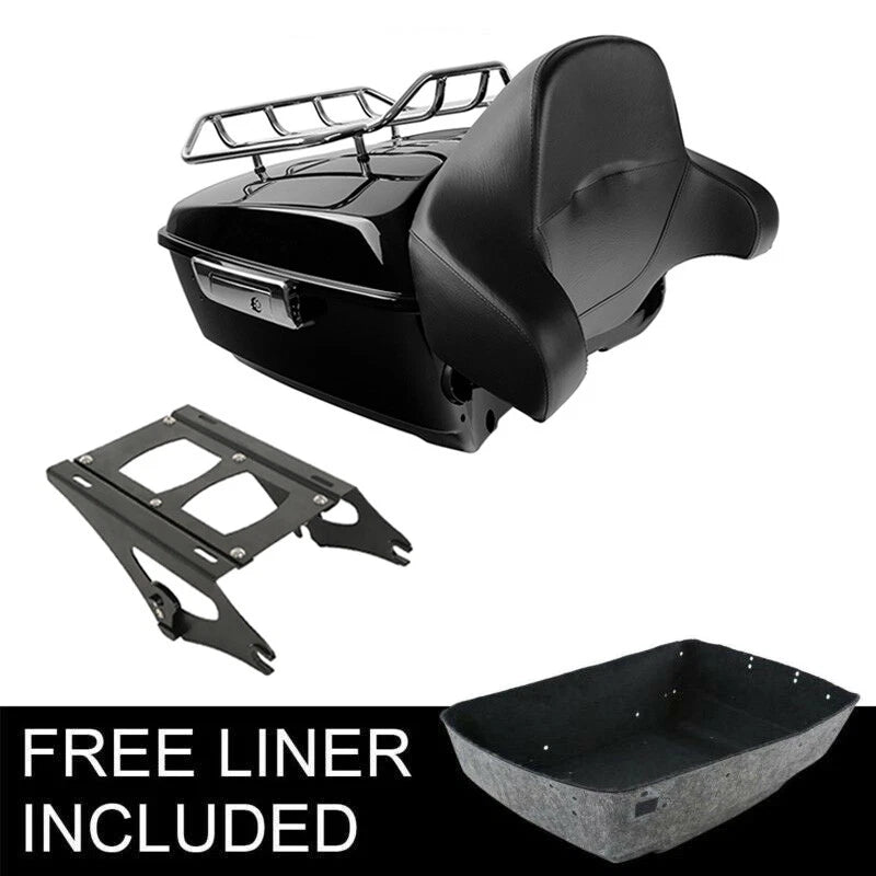 Trunk Luggage Backrest Mount Rack for Harley Touring Street Glide (2014–2026)