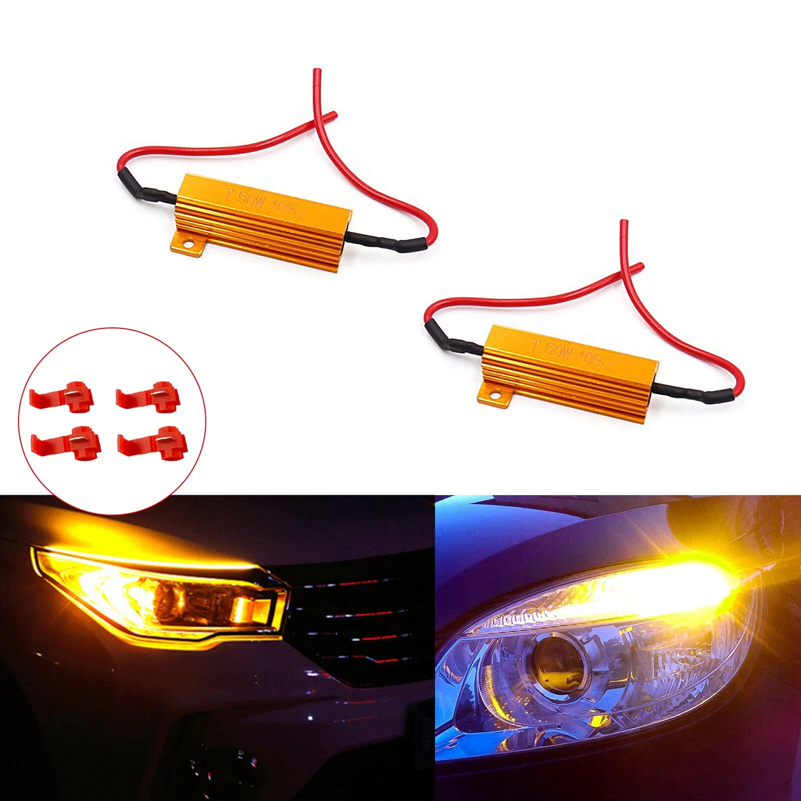LED Load Resistor Decoder for 50W 6 Ohm Fix Hyper Flash Turn Signal Error (2010–2024)