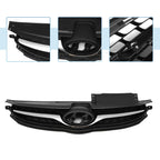 Front Upper Bumper Grille for Hyundai Elantra 2011-2016 Black Chrome Silver