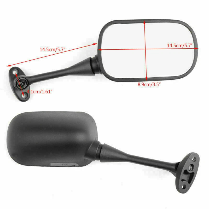Side Rear View Mirrors for Honda CBR600RR (2003–2014) CBR1000RR (2004–2007) Black T9