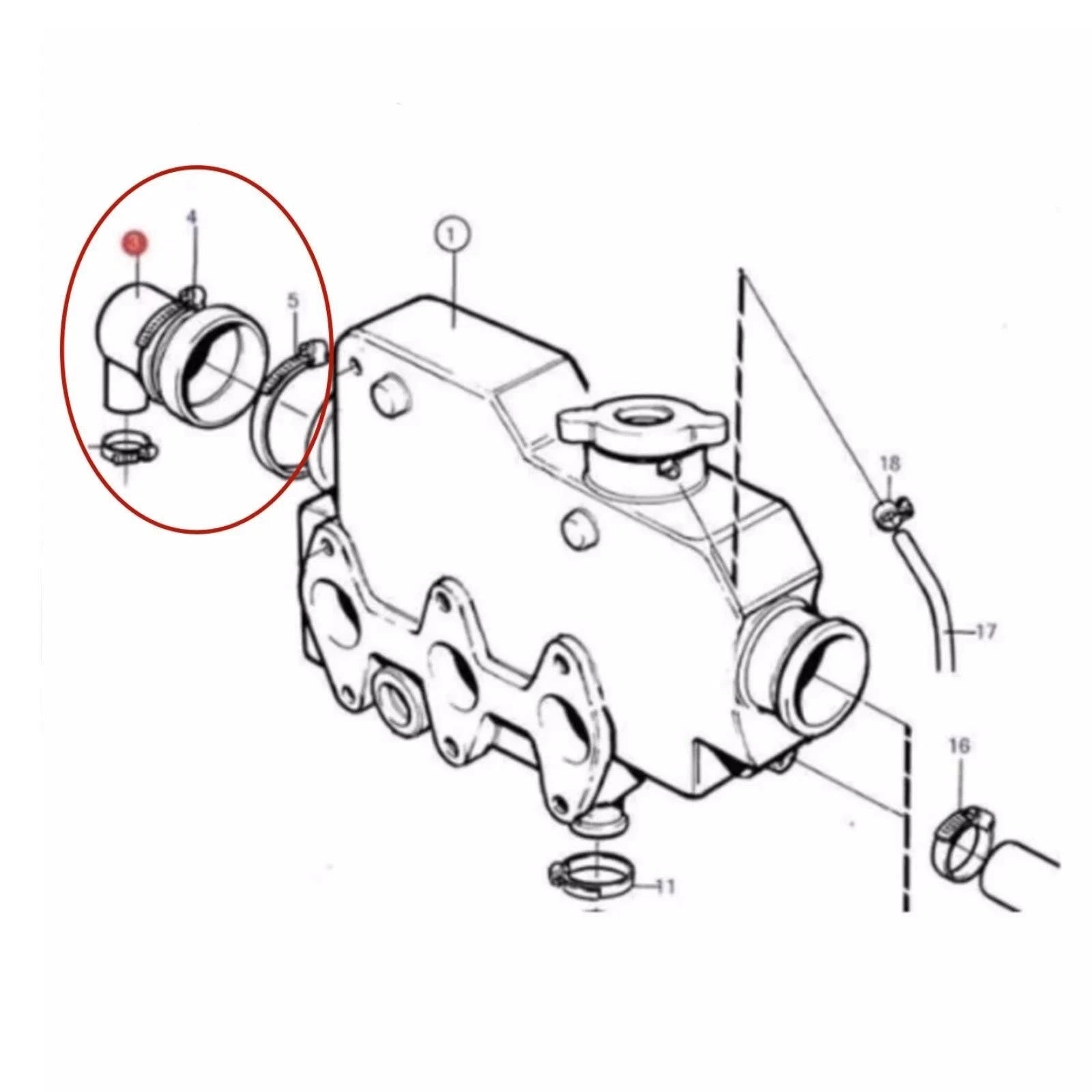 Heat Exchanger End Cap for Volvo MDMD2030 A/B/C/D HDI V 878 834 (2000–2023)