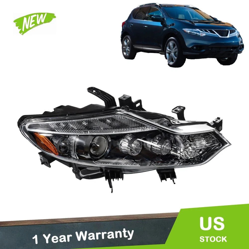 Clear HID Headlight for Nissan Murano (2009–2014) Right/Passenger