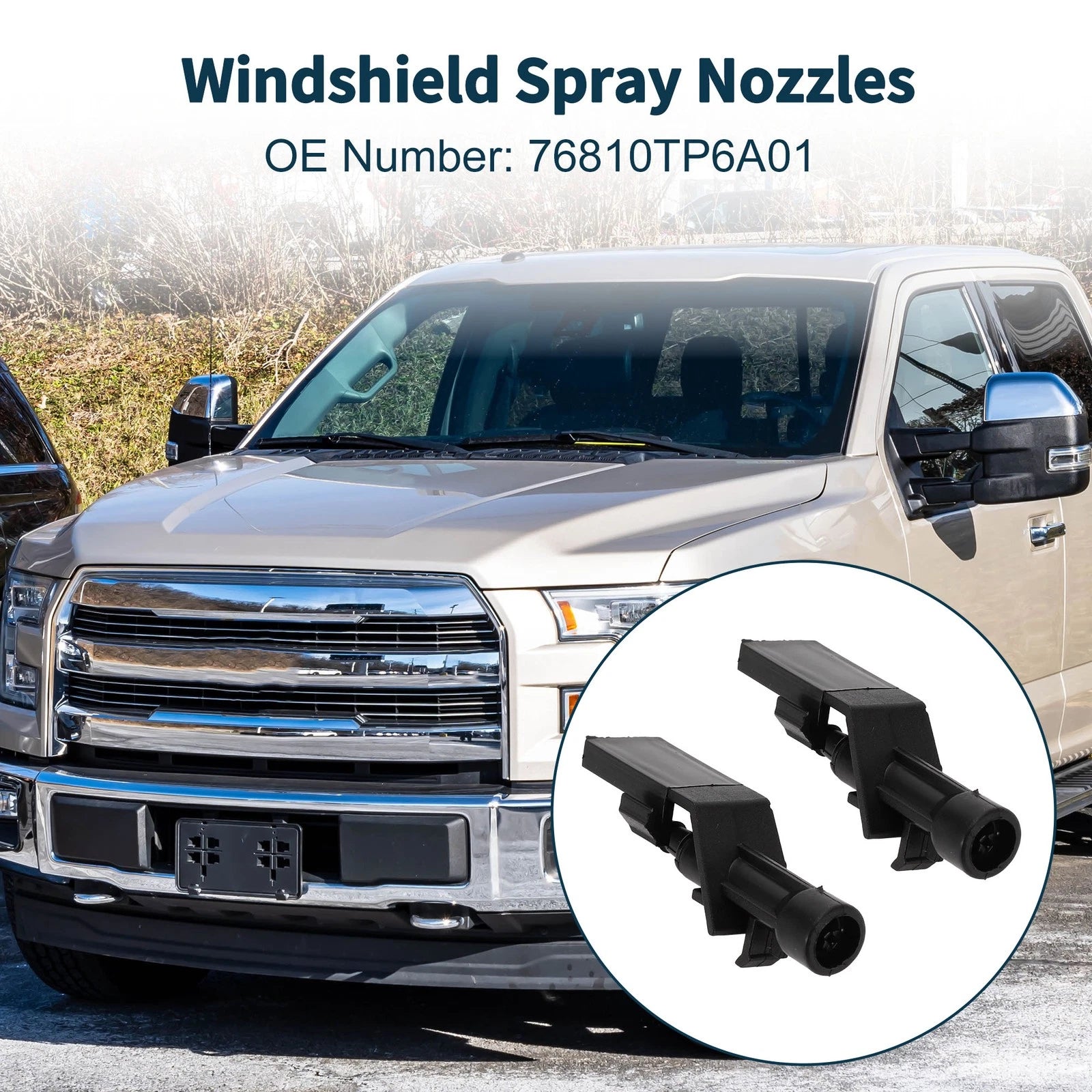 Set of 1 Windshield Washer Nozzle with Fluid Hose for Honda HR-V (2016–2021) No.76810TP6A01