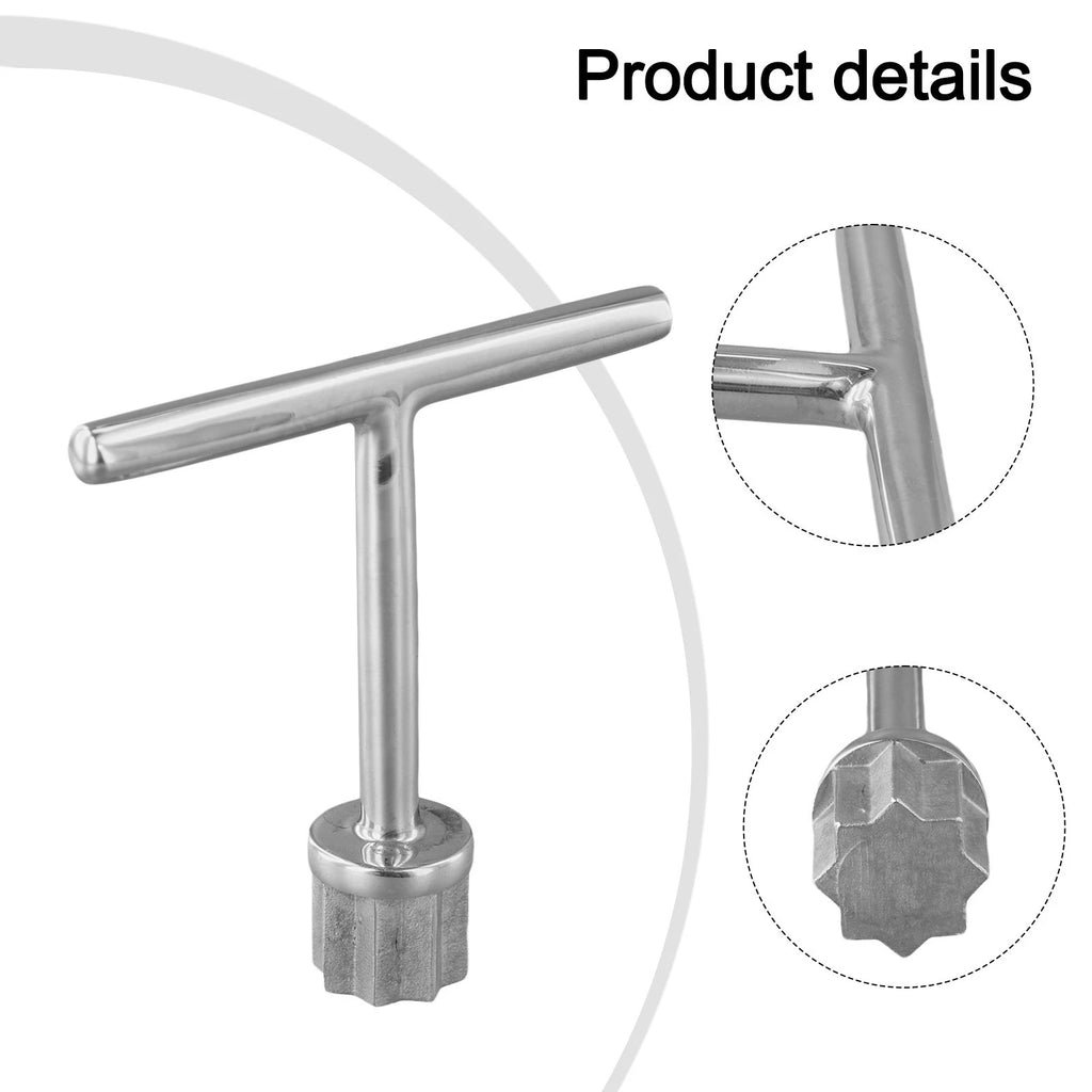 316 Stainless Steel Marine Deck Plates Wrench Key for Yacht Fuel Filling (N/A)
