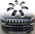 7x Chrome Front Bumper Grille Insert Honeycomb Mesh for Jeep Cherokee (2014–2018)