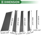 10pcs Door Pillar Window Trim for Buick Enclave (2007–2014) Black Carbon Fiber