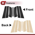 8 Pcs Car Door Pillar Window Trim for Suzuki SX4 (2015–2021) Black