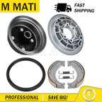 Rear Brake Plate & Drum Hub Shoes Kit for Yamaha Big Bear 350 1996–1999