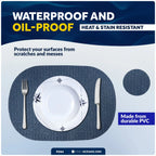 Non-Slip Washable Blue Placemat for Dining Table (FO94)