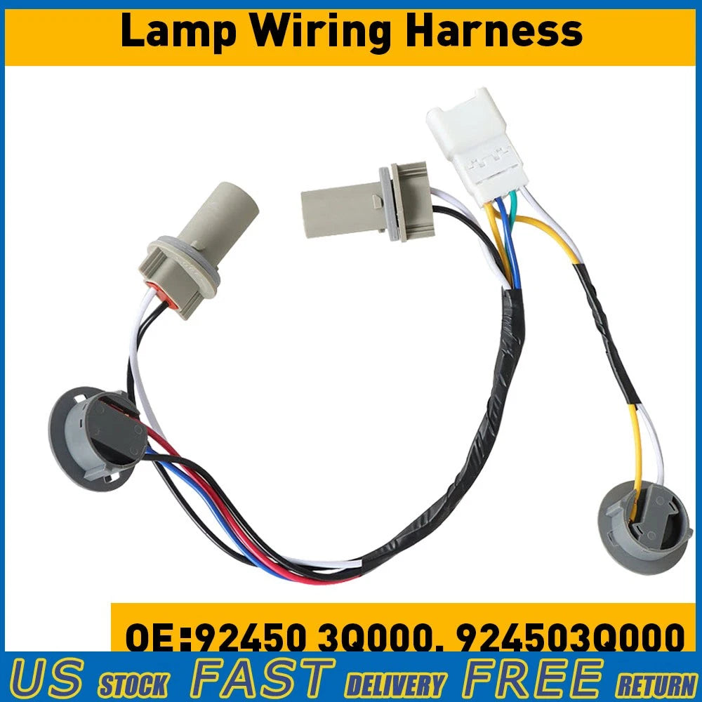 2X Taillight Bulb Socket Harness for Hyundai Sonata (2011–2014)