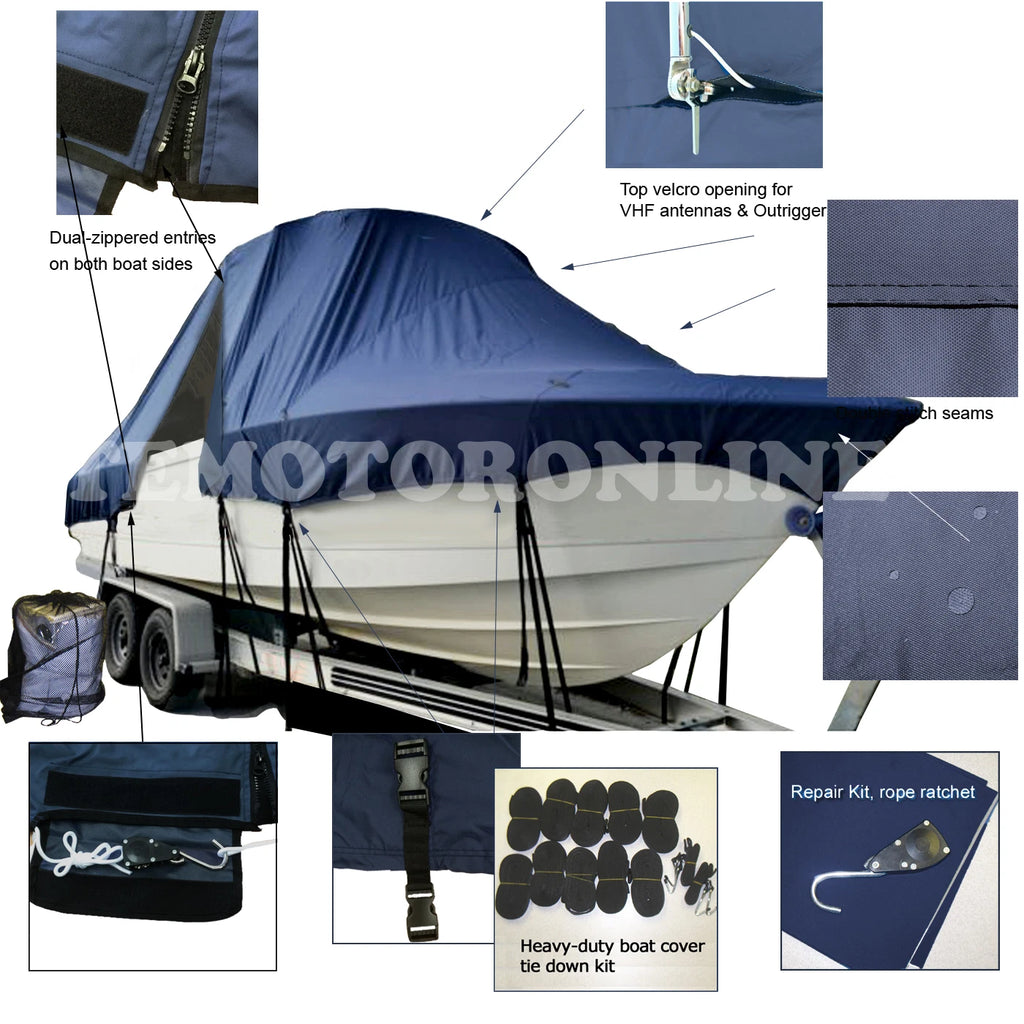 Boat Cover for Boston Whaler 260 Outrage (Navy)