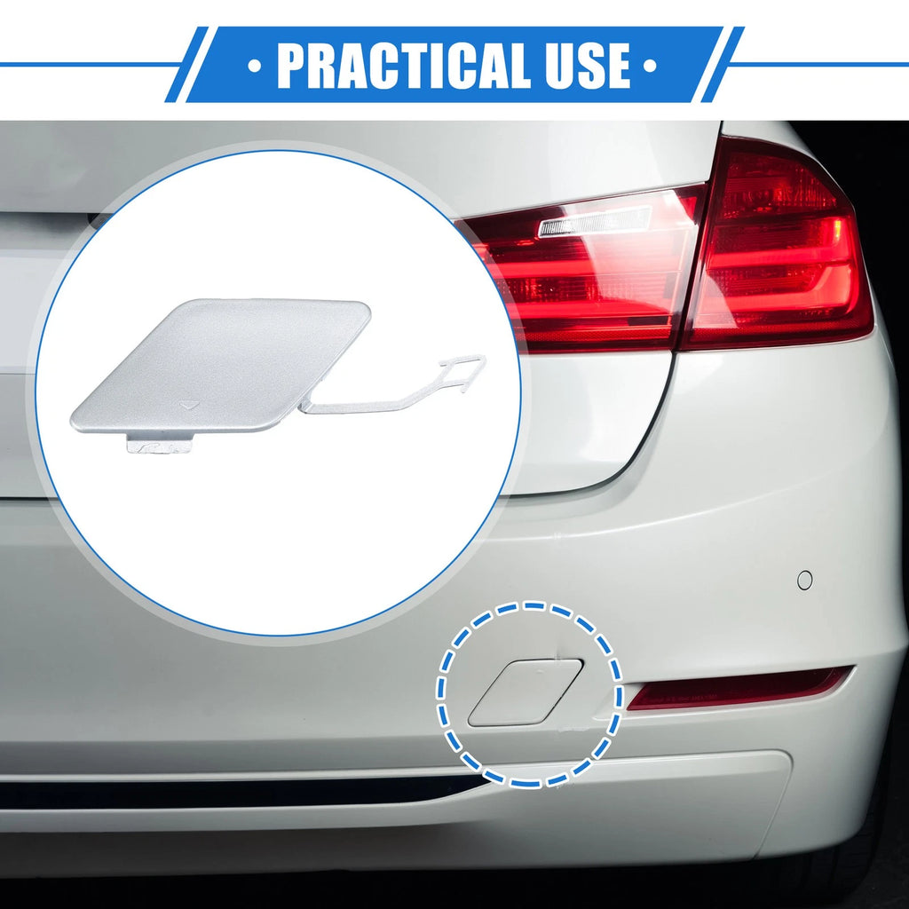 Tow Hook Eye Hole Cover Cap for BMW 3 F30 (2012–2015) Silver Tone