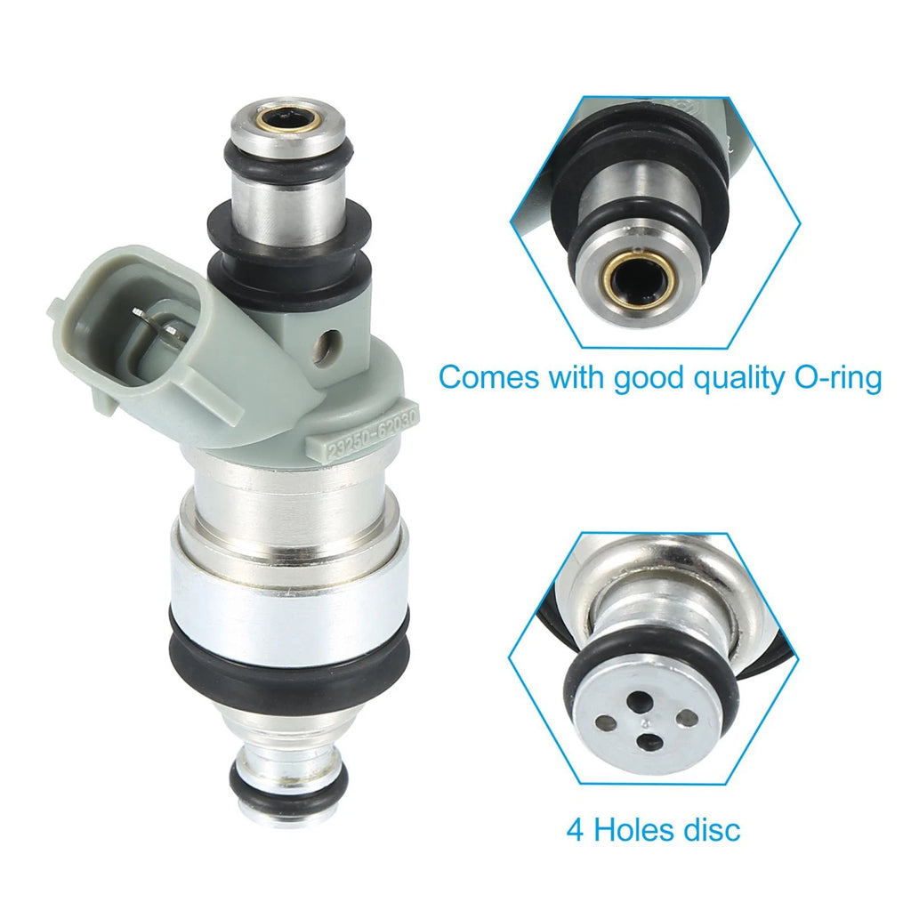 6X Fuel Injector Nozzle 23250-62030 for Toyota Tacoma, Lexus ES300, Camry 