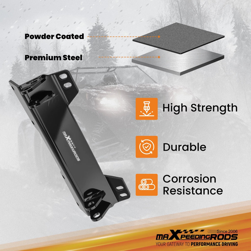Black Steel Frame Plow Mount for Polaris Ranger XP 1000 (2018-2022)