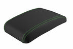 Leather Console Lid Armrest Cover for Subaru Impreza WRX (2000–2007) Green Stitch