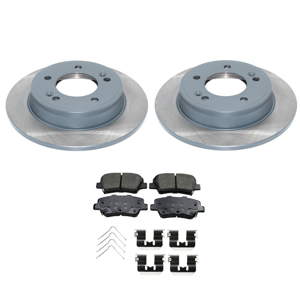 Set of 2 DuraGo Rear Rotors & Akebono ProACT Ceramic Pads for Venue Soul (2020–2023)