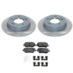 Set of 2 DuraGo Rear Rotors & Akebono ProACT Ceramic Pads for Venue Soul (2020–2023)