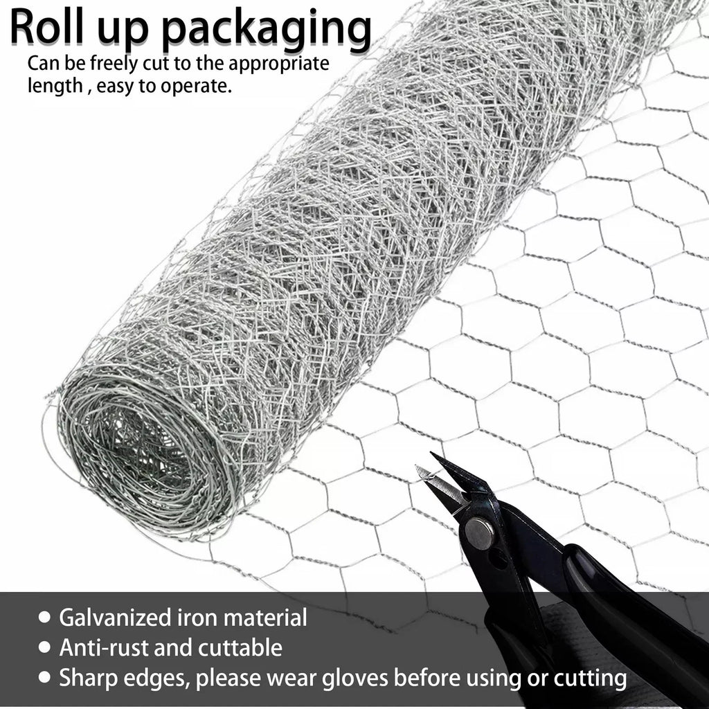 2" Holes Galvanized Poultry Net Fencing for Chicken (24"×150')