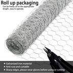 2" Holes Galvanized Poultry Net Fencing for Chicken (24"×150')