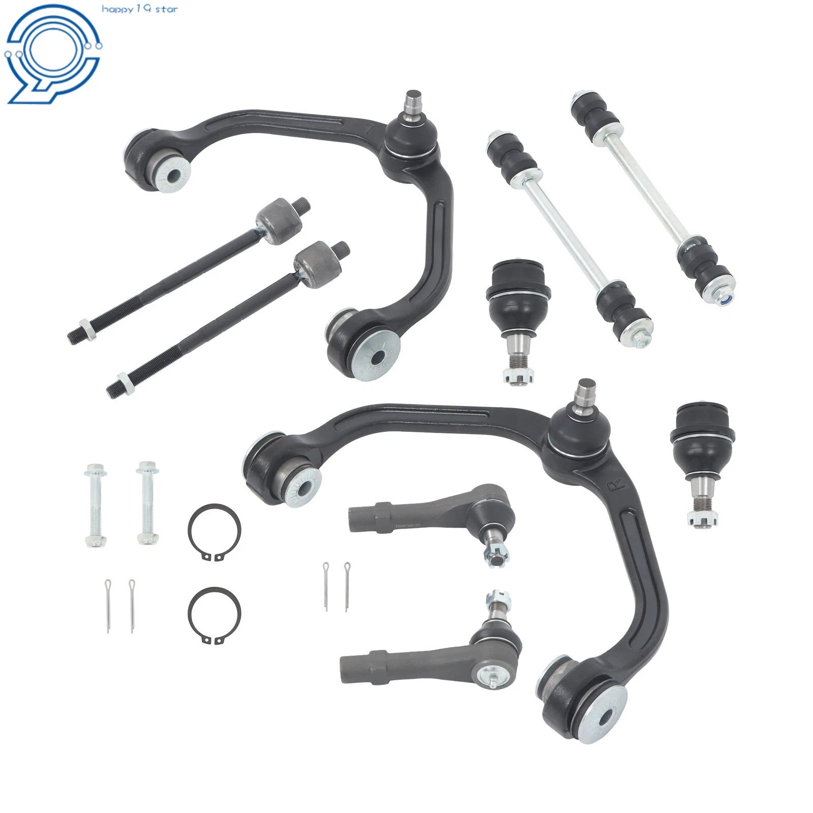 Set of 10 Front Control Arm Ball Joints & Tie Rods for Mazda B4000 (1998-2003)