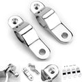 2X Adjustable 30-35MM Bull Bar Clamp Foglight Chrome Bracket for Motorcycle