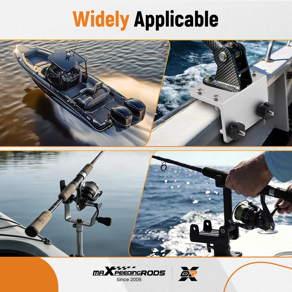 90-Degree Boat Track Adapter for Gunnel Mount System (Aluminum, Silver)