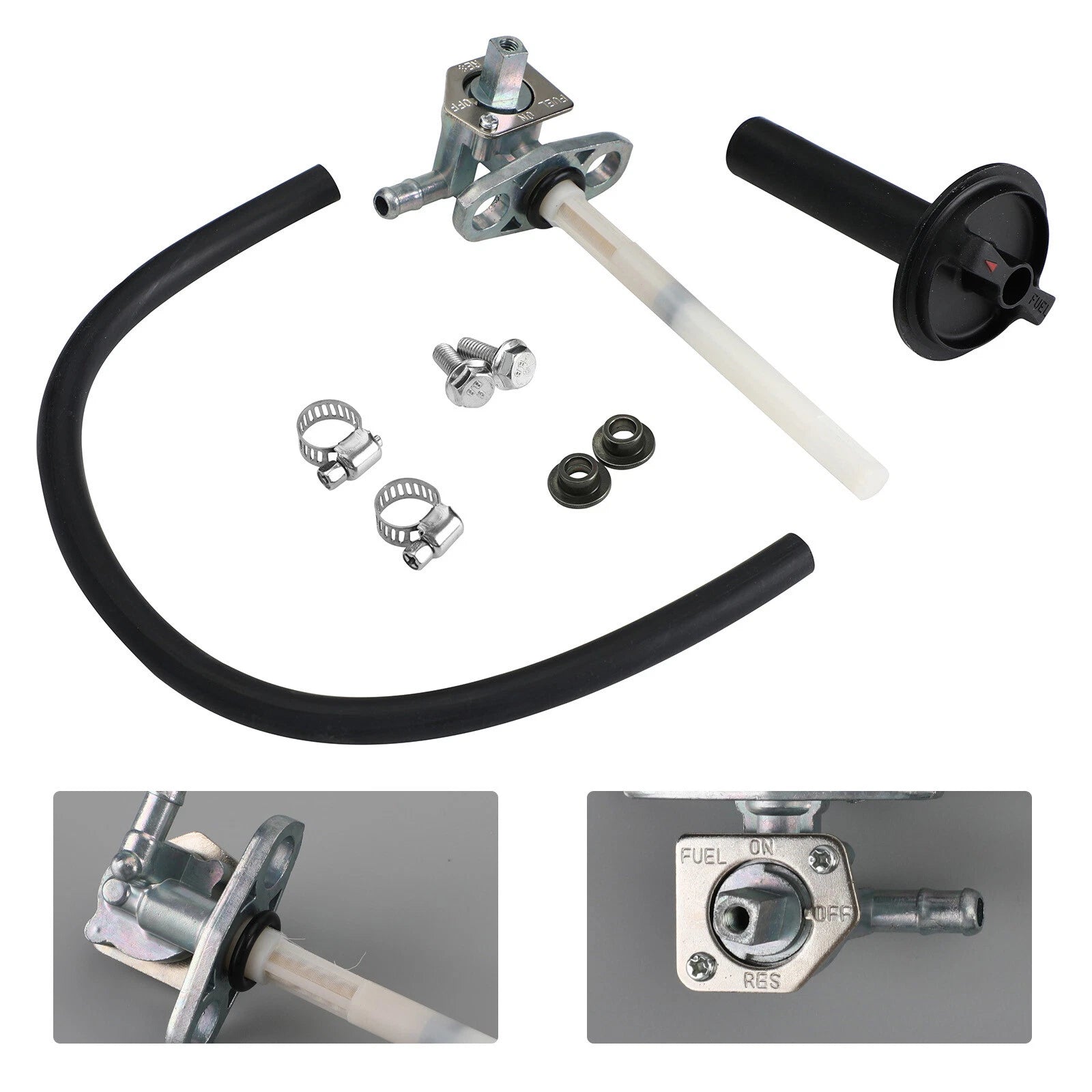Fuel Gas Petcock Valve & Lever for Honda Recon 250 Rancher 350 Foreman 500 (2000–2023)