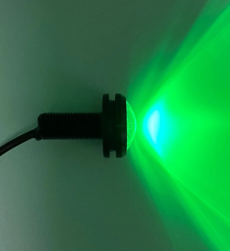 LED Clearance Marker Light 3 4in Round Green Front for Trailer RV (2001–2010)