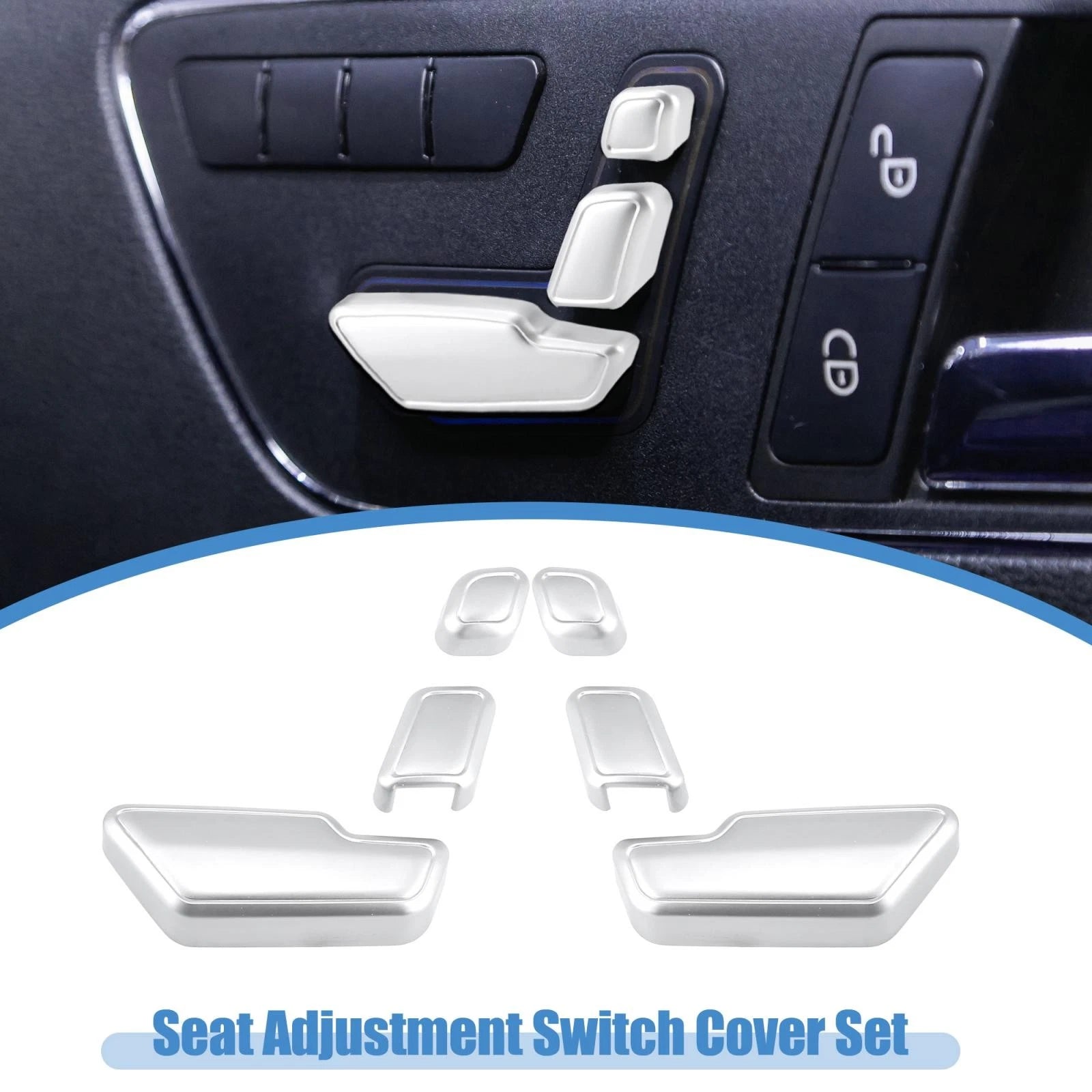 6 in 1 Seat Adjustment Switch Cover Set for Mercedes Benz GLK Class (2009–2015)