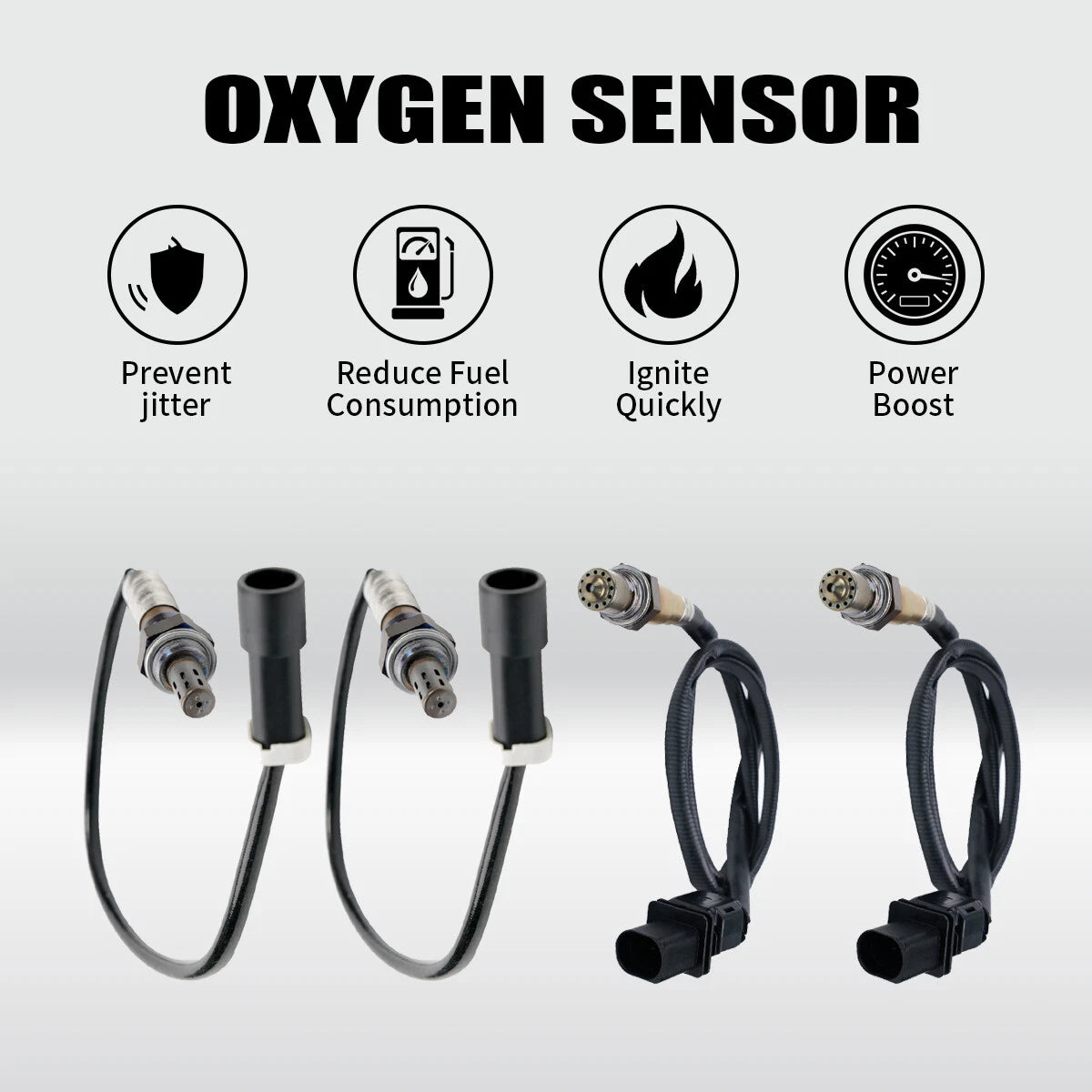 Set of 4 Oxygen Sensors for Ford E-150 E-250 E-350 F-150 (2009–2014)