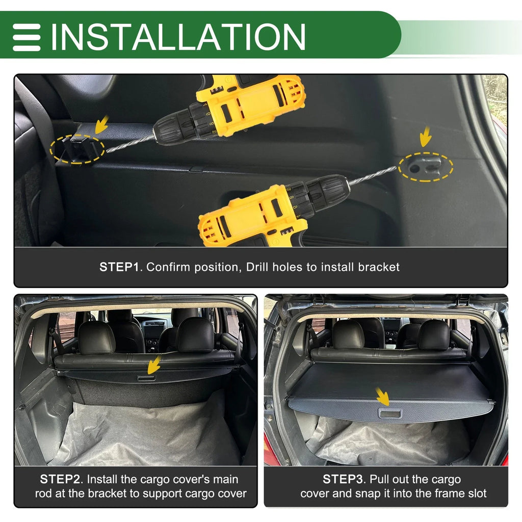 Retractable Cargo Cover for BMW X2 F39 Gloss Black (2018 - 2023)