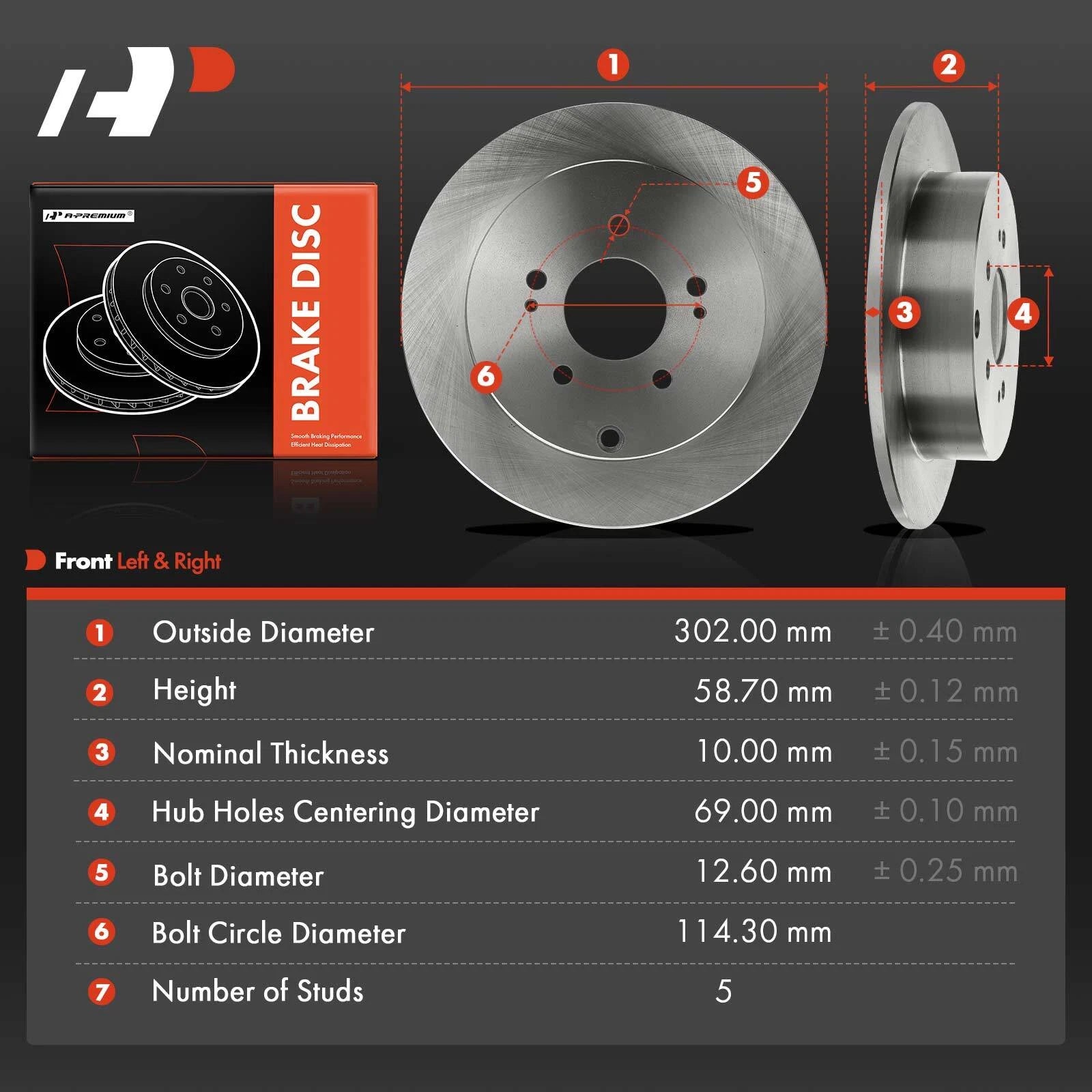 Rear Disc Brake Rotor for Mitsubishi Endeavor (2004–2011)