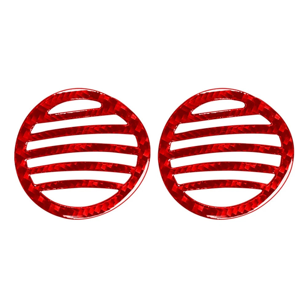 Interior Dashboard Defogger Air Vent Panel Cover Trim for Fiat 500 (2012–2015) Red