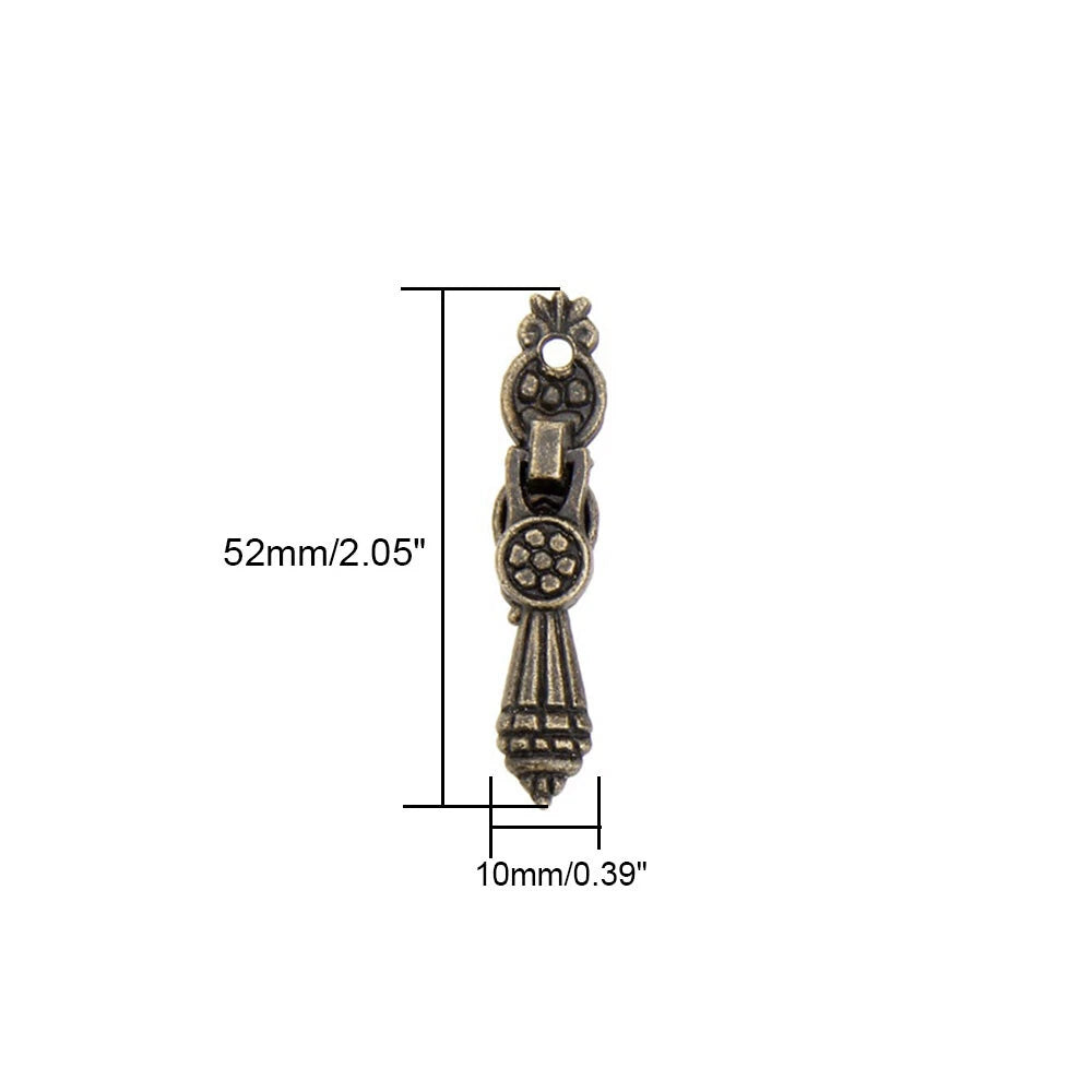 10pcs Antique Mini Jewelry Box Knob Pull Handle for Cabinet Drawer