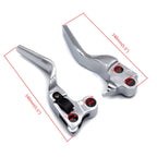 Chrome Smooth Shorty Wide Brake Levers for Harley XL/Dyna/Softail (1996–2014)