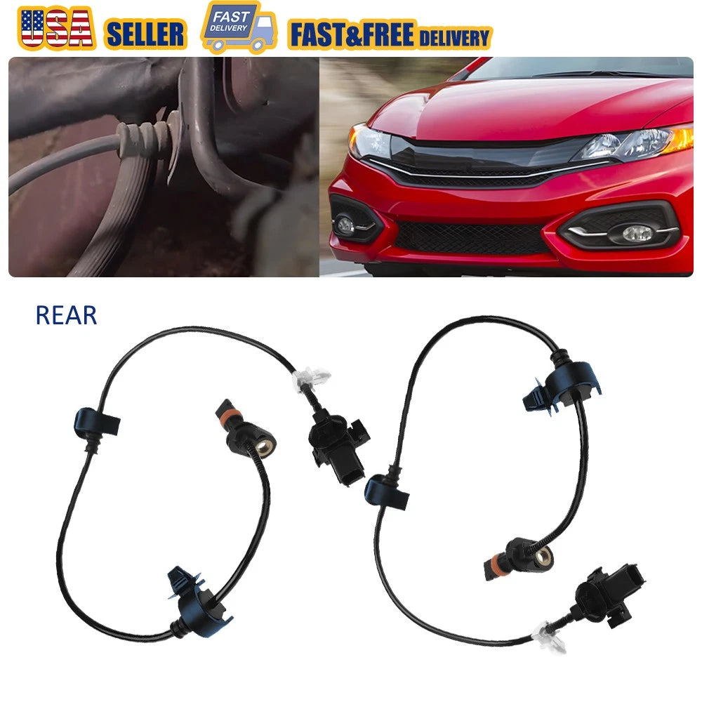 Set of 2 Rear ABS Wheel Speed Sensors for Honda Civic (2012–2015) 57470-TR3