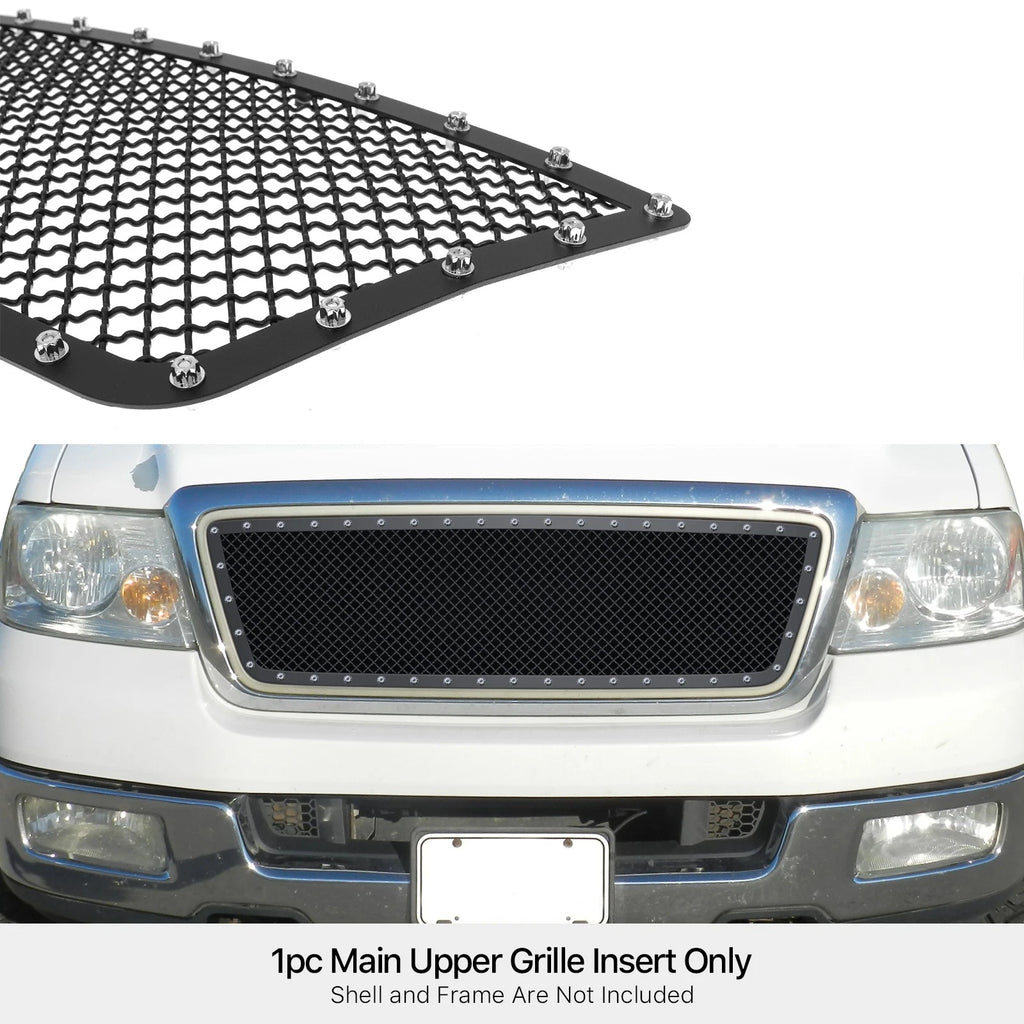 Honeycomb Upper Black Mesh Grille Insert for Ford F-150 (2004-2008)
