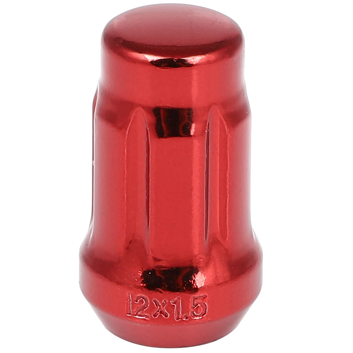 Set of 20 Bulge Acorn Lug Nuts 12x1.5 Red for Honda Chevy Toyota
