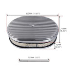 12" Full Finned Air Cleaner Set for 4-Barrel Carburetor (5-1/8" Neck)