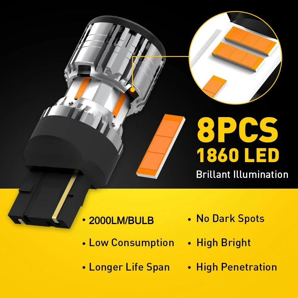 2X Amber LED Turn Signal Bulbs for