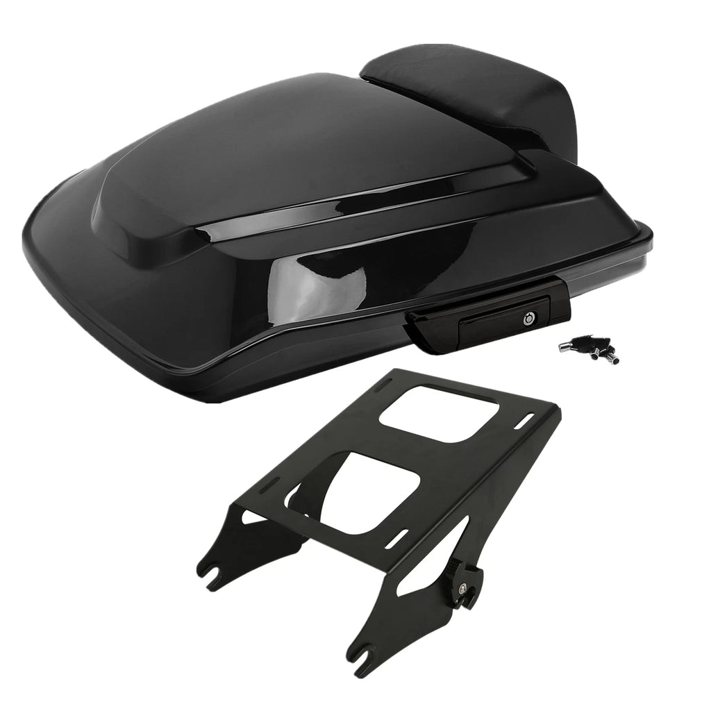 Black Razor Trunk Pad Mount Rack for Harley Road Glide (2014–2025)